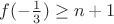$f(-\frac{1}{3})\ge n+1$ $f(-\frac{1}{3})\ge n+1$