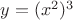 $y=(x^{2})^{3}$ $y=(x^{2})^{3}$