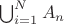 $\bigcup_{i=1}^{N} A_{n}$