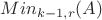 $Min_{k-1,r}(A)$
