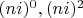 $(ni)^0, (ni)^2$