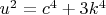 $u^2=c^4+3k^4$