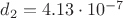 $d_{2}=4.13\cdot 10^{-7}$