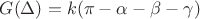 $G(\Delta)=k(\pi-\alpha-\beta-\gamma)$