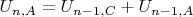 $U_{n,A}=U_{n-1,C}+U_{n-1,A}$