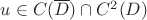 $u\in C(\overline D)\cap C^2(D)$