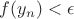 $f(y_n)<\epsilon $ $f(y_n)<\epsilon $