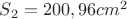 $S_2 = 200,96 cm^2$ $S_2 = 200,96 cm^2$