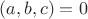 $(a,b,c)=0$