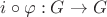 $i \circ \varphi: G \to G$