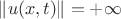 $\left\lVert u(x,t)\right\rVert=+\infty$
