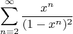 $$\sum_{n=2}^\infty\frac{x^n}{(1-x^n)^2}$$