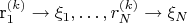 r_1^{(k)}\to\xi_1,\ldots, r_N^{(k)}\to\xi_N