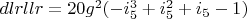 $dlrllr=20 g^2 (-i_5^3+i_5^2+i_5-1)$