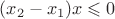 $(x_2-x_1)x\leqslant 0$