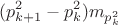 \[(p_{k + 1}^2  - p_k^2 )m_{p_k^2 } \]