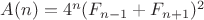 $A(n)=4^n(F_{n-1}+F_{n+1})^2$