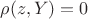 $\rho(z,Y)=0$ $\rho(z,Y)=0$