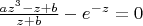 $ \frac {a z^3 - z +b} {z+b} - e^{-z} = 0$