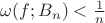$\omega(f;B_n)<\frac1n$