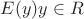 $E(y) y\in R$