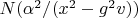 $N(\alpha^2/(x^2-g^2 v))$