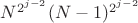 $N^{2^{j-2}}(N-1) ^{2^{j-2}}$