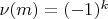 $\nu(m)=(-1)^k$