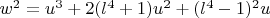 $w^2=u^3+2(l^4+1)u^2+{(l^4-1)^2}u$