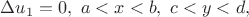 $\Delta u_1=0, \ a<x<b, \ c<y<d,$