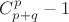 $C_{p+q}^p-1$