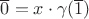 $\overline{0} = x\cdot \gamma(\overline{1})$