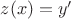 ${z(x)} ={y'}$