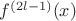 $f^{(2l-1)}(x)$