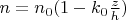 $n=n_0(1-k_0\frac{z}{h})$