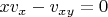 $xv_x-v_{xy}=0$