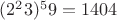 $(2^23) ^59 = 1404$