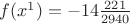 $f(x^1)=-14\frac{221}{2940}$