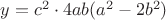 $y=c^2 \cdot 4ab(a^2-2b^2)$