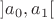 $]a_{0}, a_{1}[$