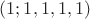 $(1;1,1,1,1)$