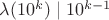 $\lambda(10^k)\mid 10^{k-1}$