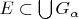 $E \subset \bigcup G_{\alpha}$