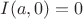 $I(a,0)=0$