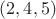 $ (2,4,5)$