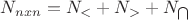$N_{nxn}=N_<+N_>+N_{\bigcap}$