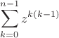$$
\sum_{k=0}^{n-1} z^{k(k-1)}
$$