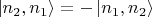 $\left|n_2, n_1\right\rangle = -\left|n_1, n_2\right\rangle$
