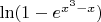$\ln(1 - e^{x^3 - x})$