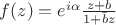 $f(z)=e^{i\alpha}{\frac {z+b}{1+\bar{b}z}}$